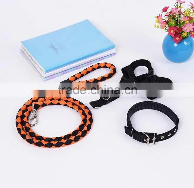 hot sale 2016 pet dog collars &leashes and harrness three pieces together
