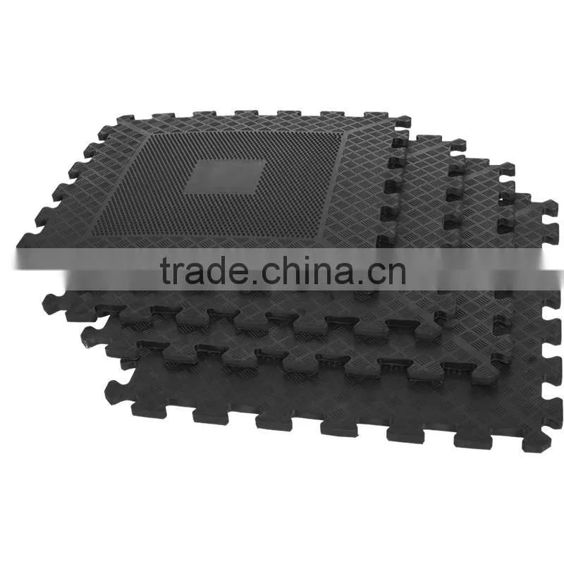 Professional Rubber Interlocking Floor Mats Set 16 Piece
