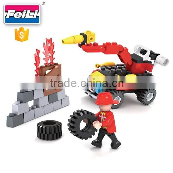 COGO fire fighter blocks 3 in 1 with 111pcs plastic building blocks for kids