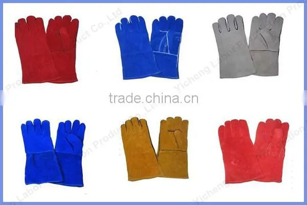 Cow split leather welding gloves