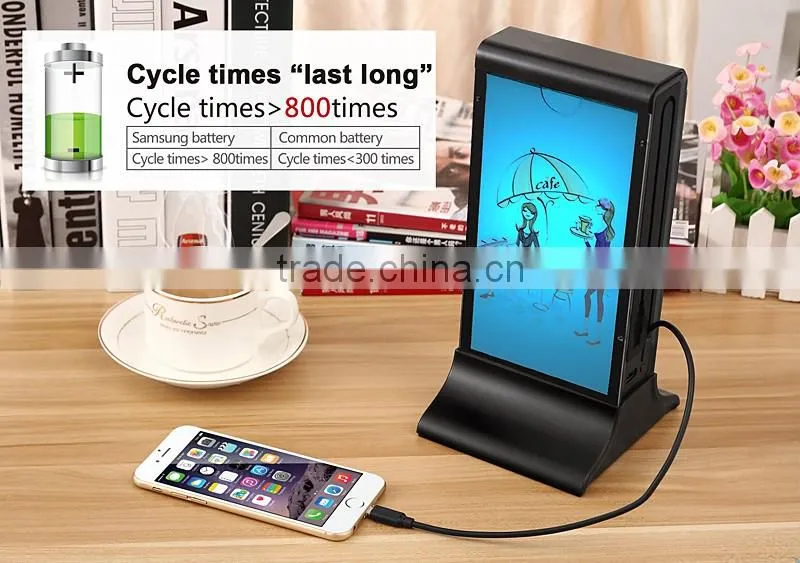 Restaurant or coffee shop menu 50000mah power bank with LED light