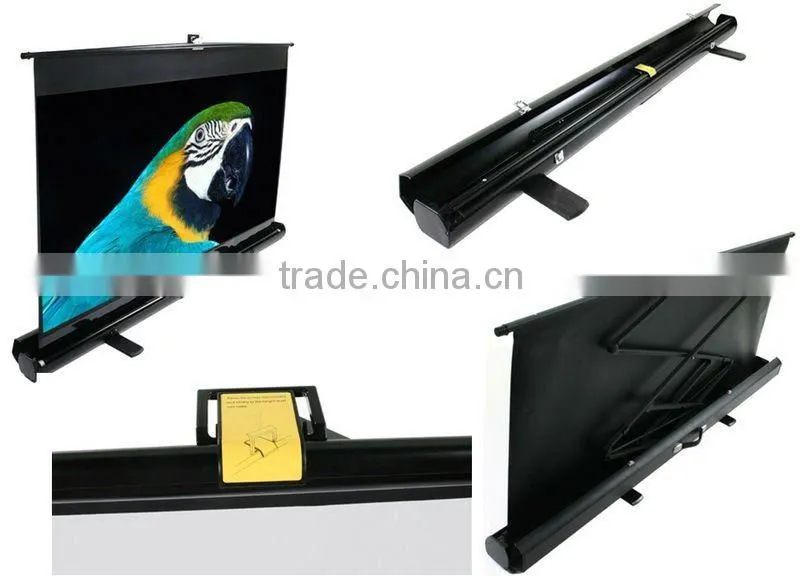 Aluminum case Portable floor up screen (60"-100")