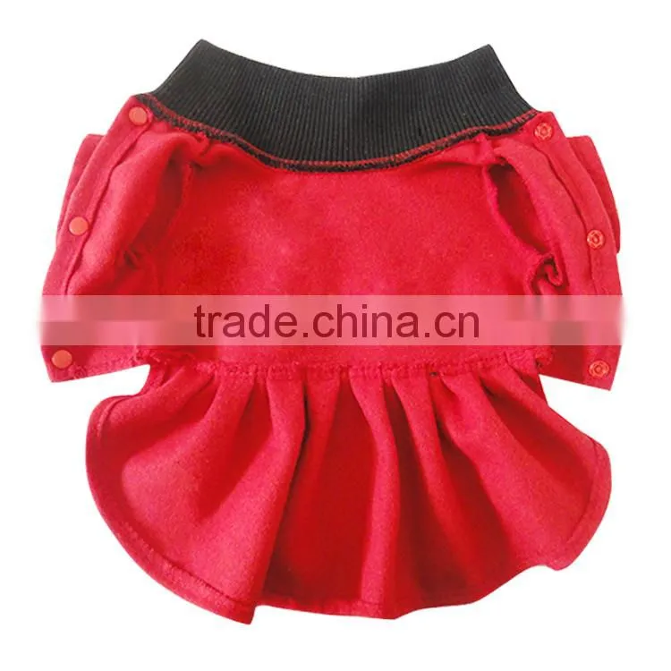 High Collar Large Skirt Dog Wool Coat fit for Spring Autumn and Winter