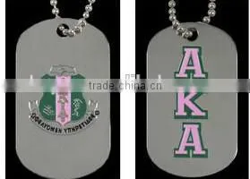 AKA Greek Double Sided Alpha Kappaa Alpha Sorority custom dog Tags logo Jewelry necklace
