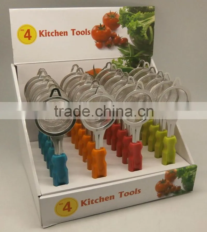 FLAT COLORFUL HANDLE KITCHEN GADGET, KITCHEN ACCESSORIES WITH DISPLAY BOX