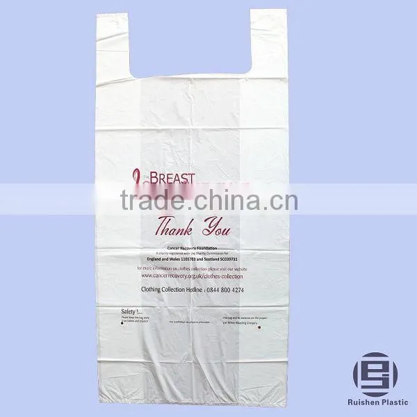 PE Clothing Collection Bag Donation Bag With Printing