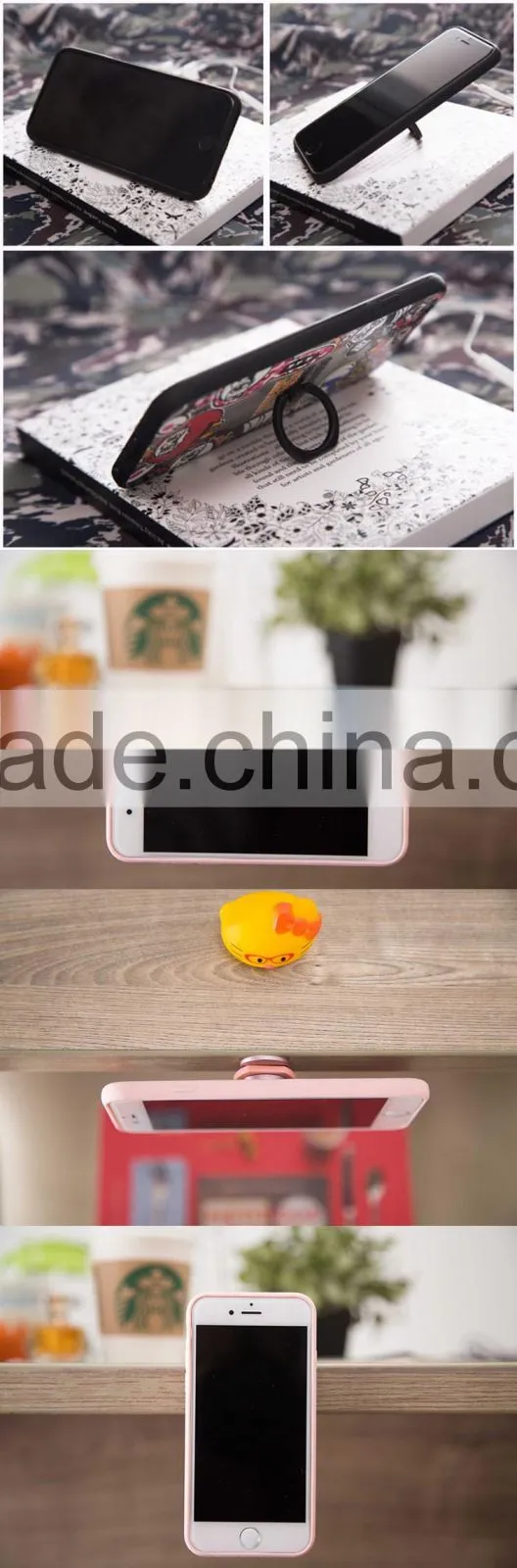 rotate 360 degrees mobile phone ring stent plastic finger ring mobile cases of tpu case smartphone cell phonecase for samsung s7