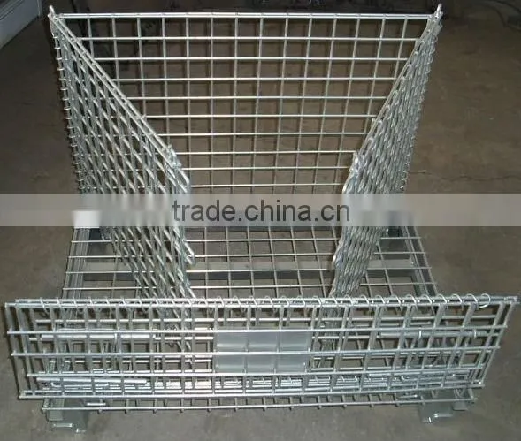 Metal galvanized steel cage mesh pallet