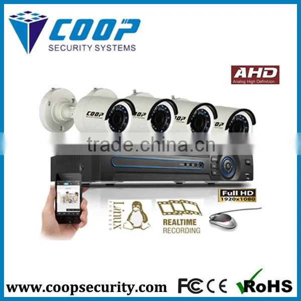New Product Safety Equipment 1080P Hybrid DVR Real-time 4pcs AHD Camera CCTV Kit