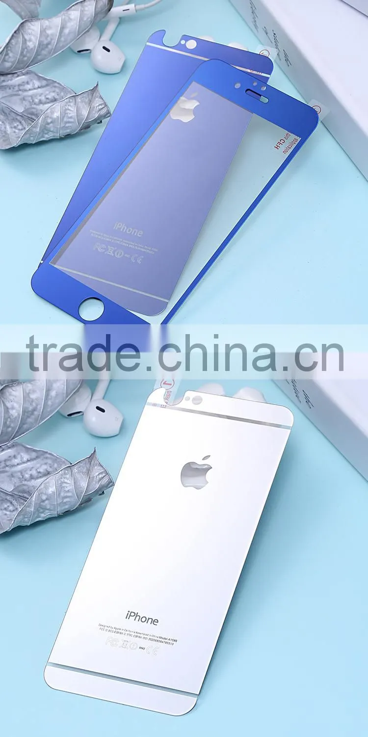 Electroplating front and back tempered glass screen protector for iPhone 6s