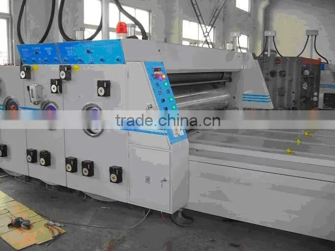 Semi automatic chain feeding flexo ink printing slotting machine