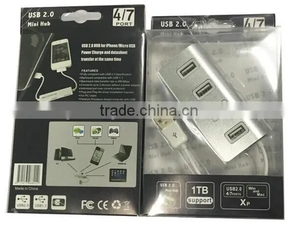4 Port Super Speed 480Mbps USB 2.0 HUB