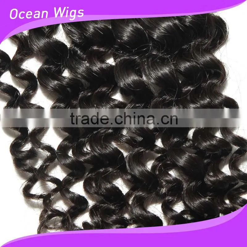 hair closure piece, kinky curly, nautral color