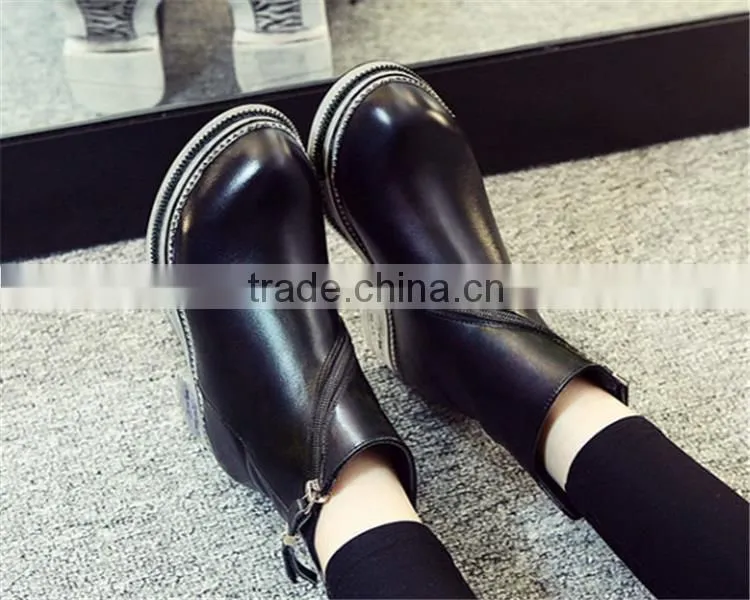 Hot selling boots women leather winter white boots for women with low price XT-DA0759