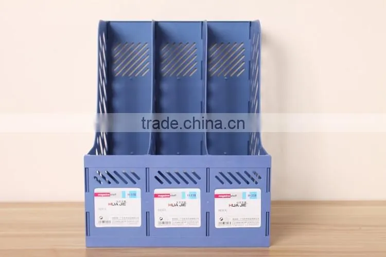 Logo print design Plastic material foldable display rack assemble Magazine Shelf
