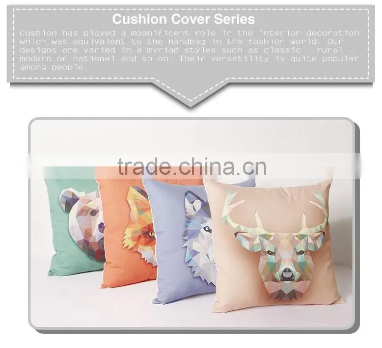 ribbon embroidery cushion covers design with pretty animal head pattern