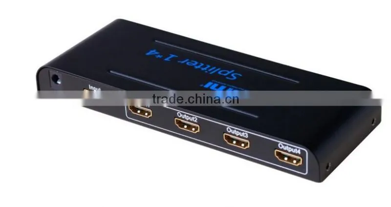 4-Port (1x4) HDMI 1.4 Amplified Powered Splitter / Signal Distributor - Ver 1.3 Full HD 1080P