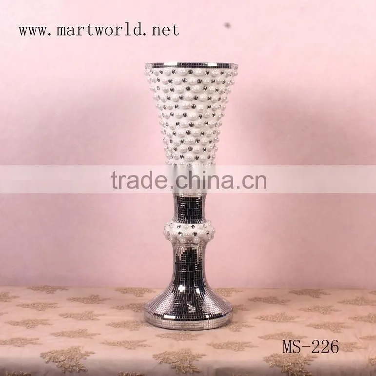2016 Romatic glass fiber vases columns wedding decoration flower vase decorative wedding pillars wedding decoration(MS-226)