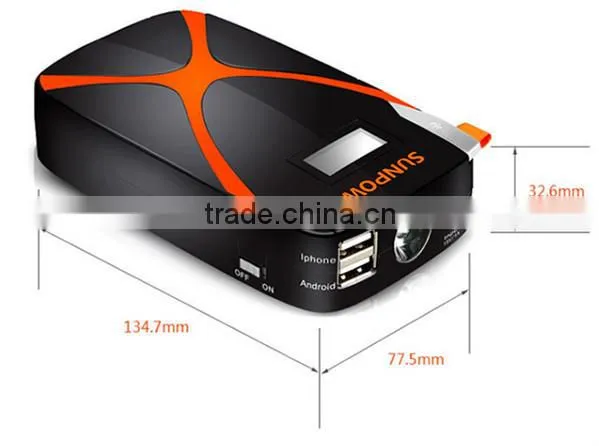 SUNPOW 8000mAh 12V Double USB Port Mini Battery Booster