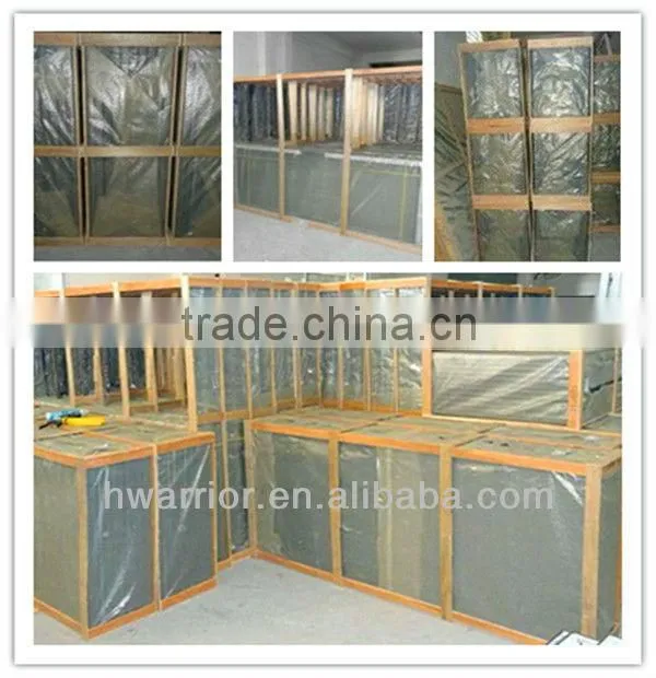 Balcony glass railing with frame