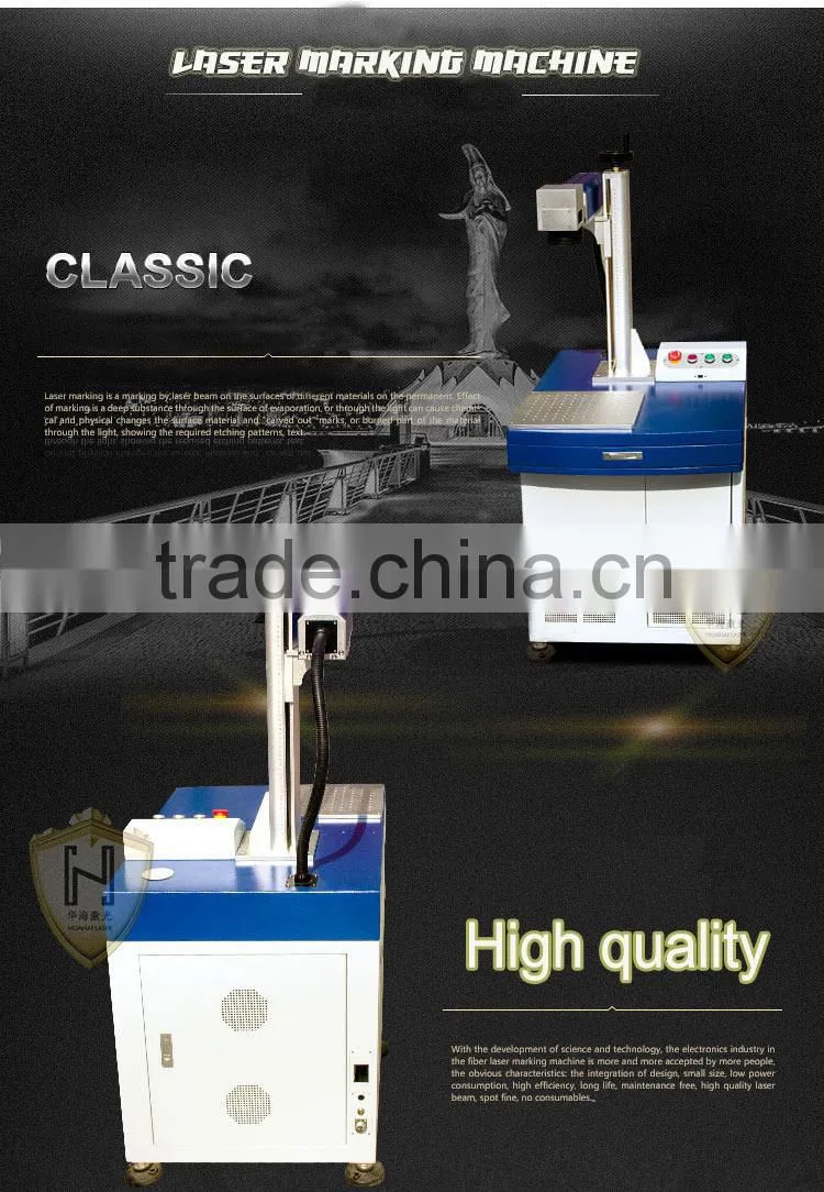 Wuhan china alibaba supplier sale stainless steel logo laser marker machine
