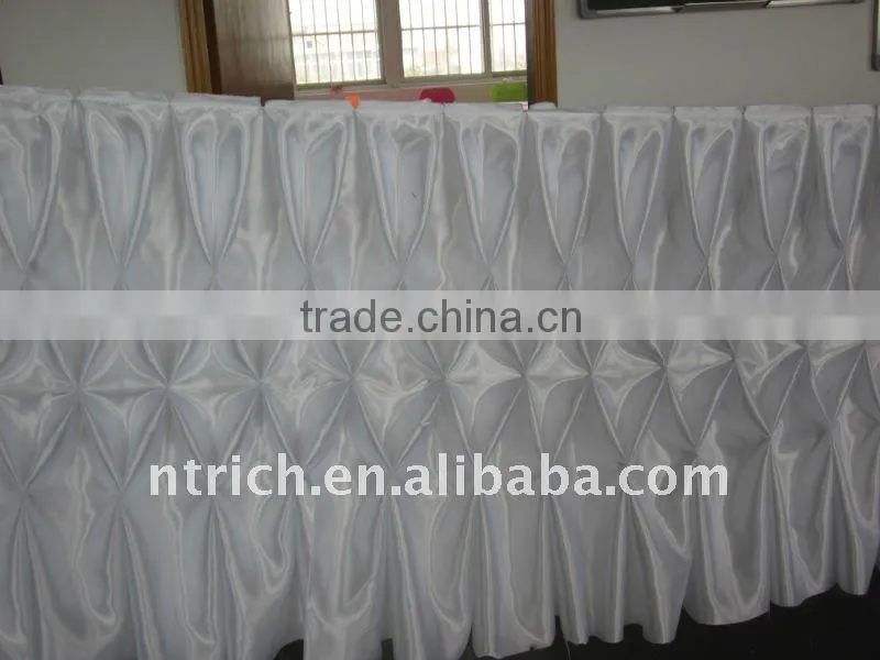 Fascinating!!! 2012 banquet style table cloth,table skirt,honeycomb style,fashion design