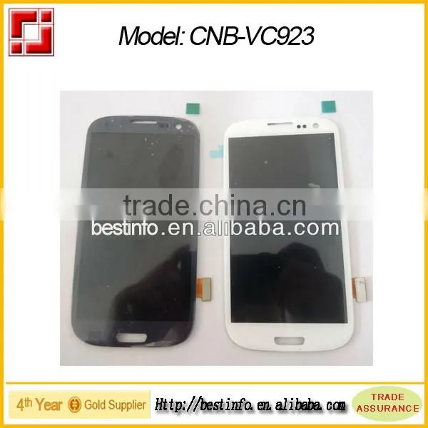 LCD assembly without frame for S3 i9300/ i747, LCD screen assembly for S3 i9300/i747(CNB-VC923)