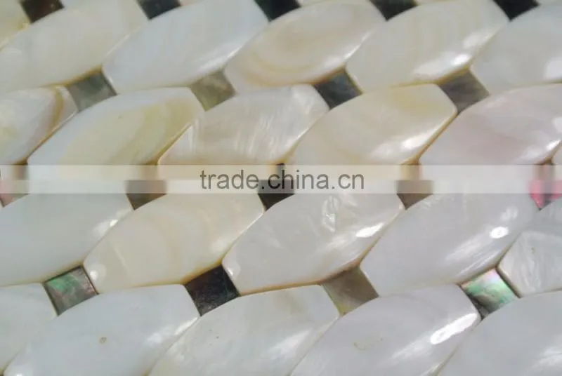 Convex pattern shell mosaic tile,bathroom tile,seamless on mesh