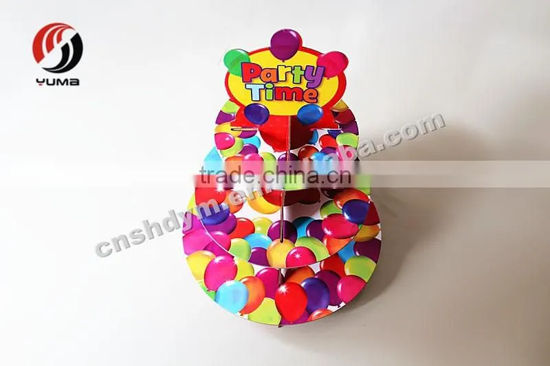 food grade painting colorful paper cake Stand