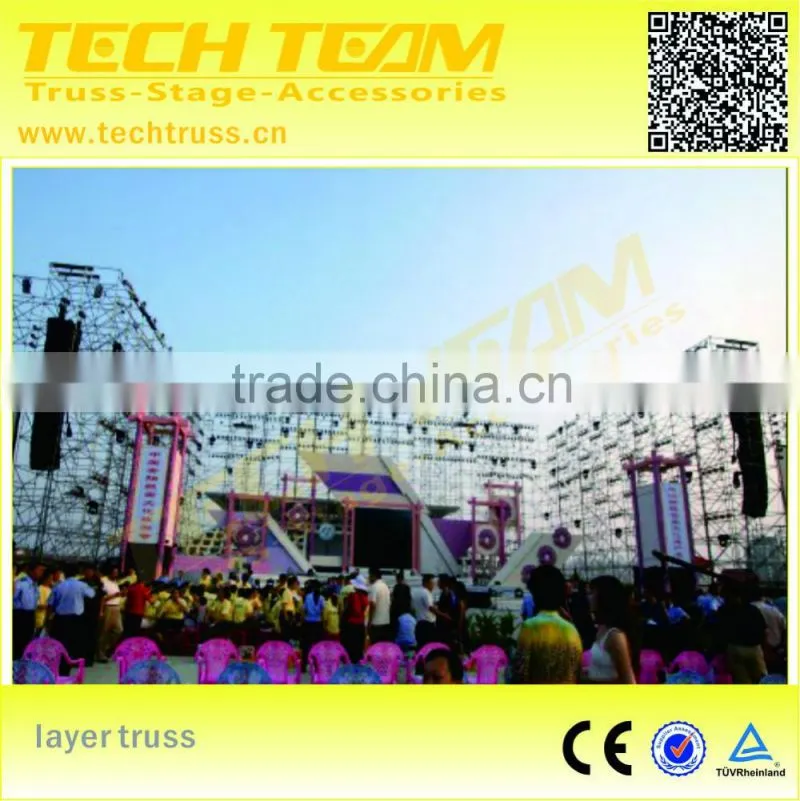 Layer tower truss system for sale , concert scaffolding truss system