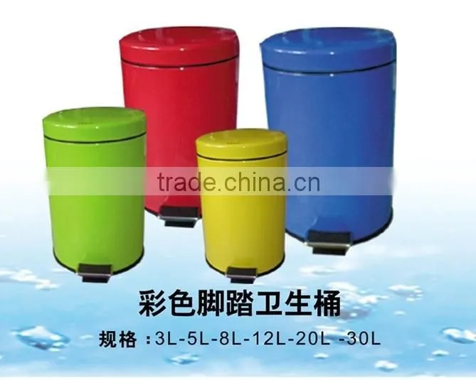 stainless steel foot pedal waste bin