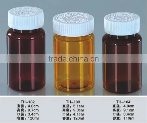Wholesale Recyclable 110ml 120ml bottle pet childproof cap