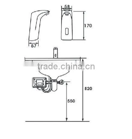 New Fashionable Soild Brass Basin senor tap/auto water tap