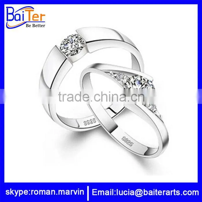 Wholesale fashion silver ring 925 silver ring with black stone