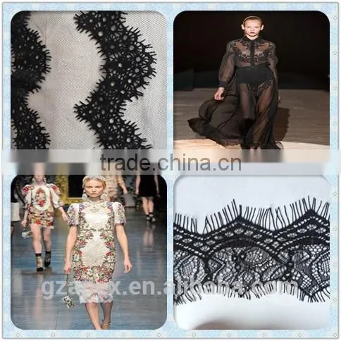 hot sales high quanlity fashion nylon eyelash lace for dress