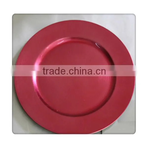 Colorful decorative plastic charger plates