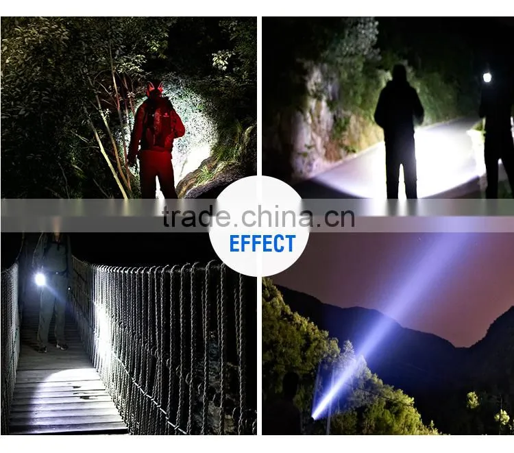 JD-8015 2D LED Aluminium rechargeable torch / flashlight