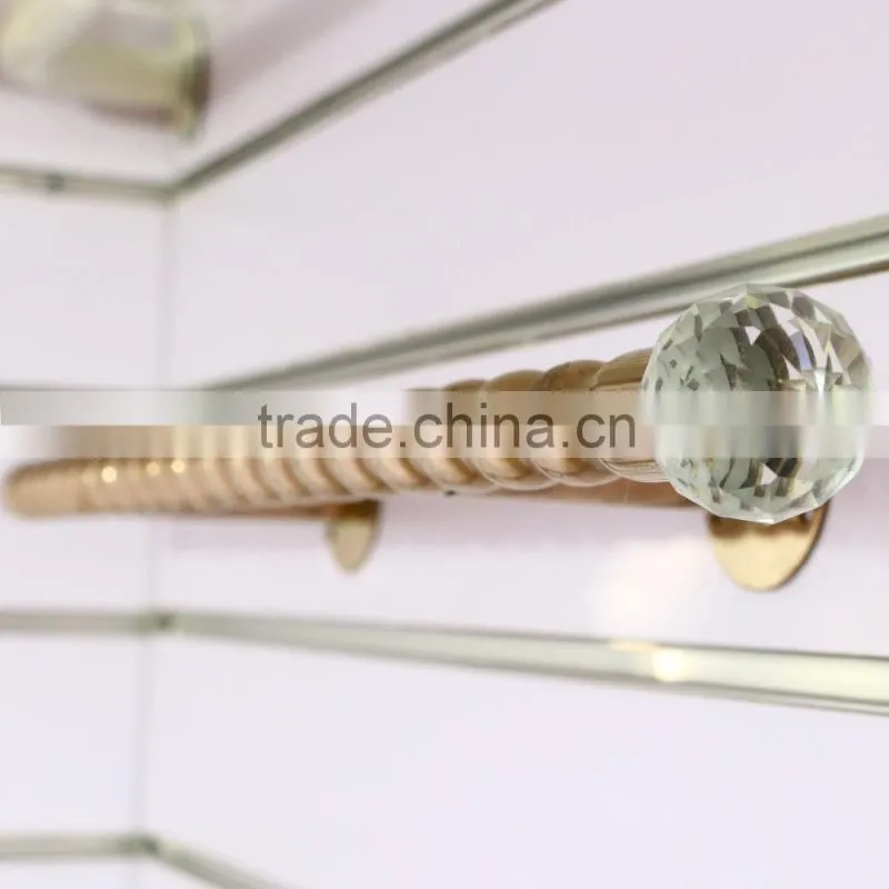 Western rose gold luxury garment wall display rack