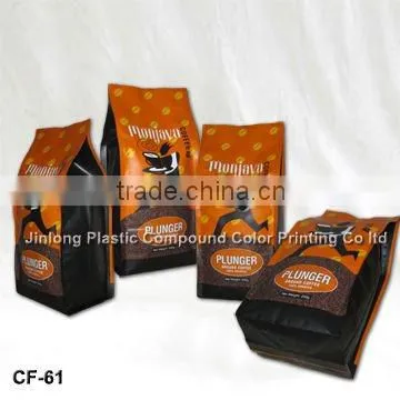 Wholesale side gusset flat bottom coffee bag