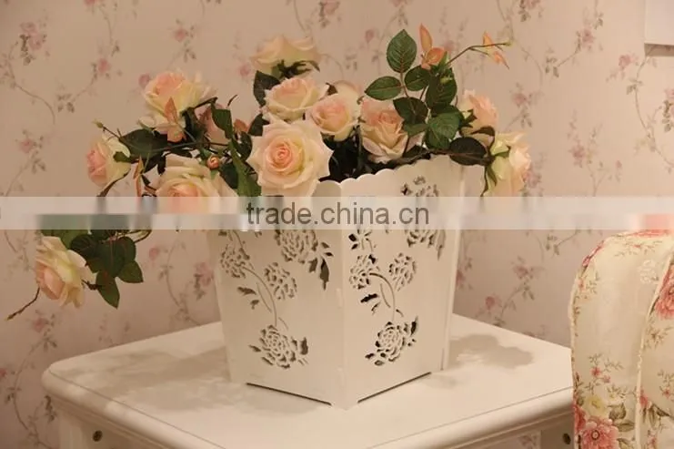 Artificial New Designed Morden Indoor wood Flower Pot From China Direct Manufacturer Wholesale Price