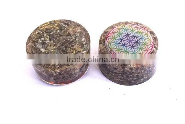 Blue Aventurine Chakra Flower Of Life Orgonite Energy Tower Buster