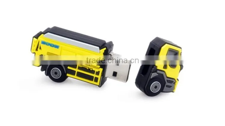 promotional gift cartoon car PVC custom usb flash drive