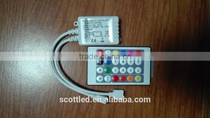DC12V input 24 key wireless IR rgb led remote controller
