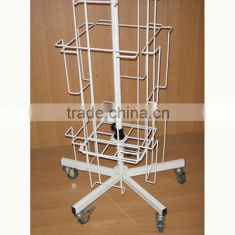 four sides floor revolving calendar display rack from china manufacturer