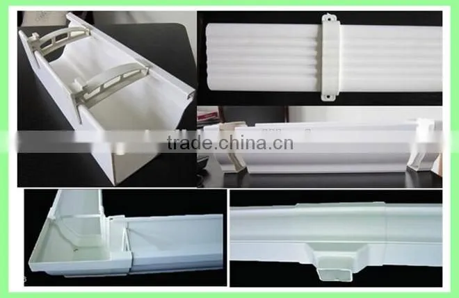 Kenya Hot Sale square type various color PVC rain gutter system for roof drainage system