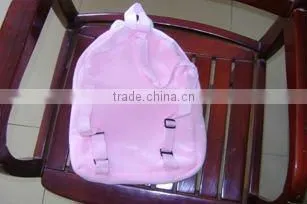 30cm promotional customzied stuffed pink plush poodle animal shape handbag toy with handgrip