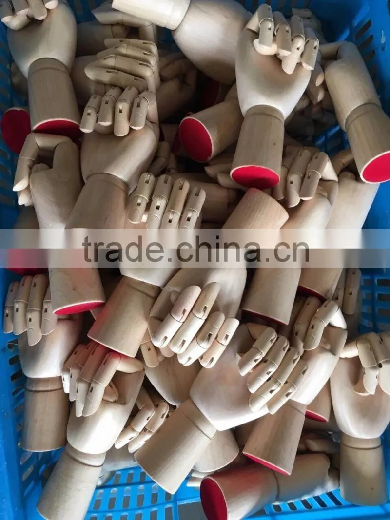 8" kids wooden hand mannequin hand drawing hand display hand