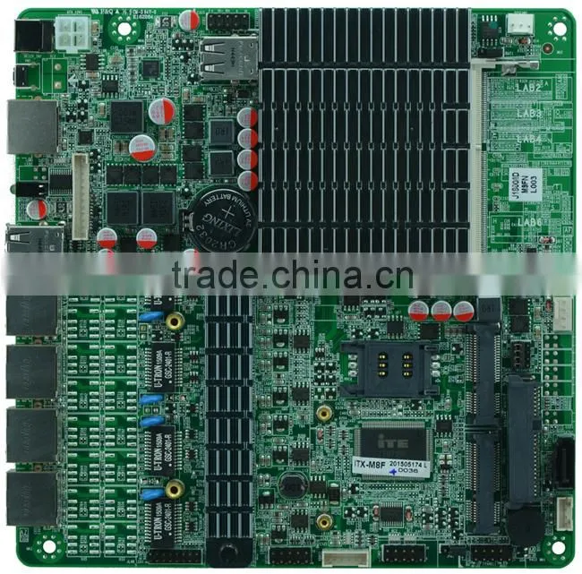 4 gigabit Bay trail SOC J1800 MINI ITX 4 LAN Motherboard for Firewall Router