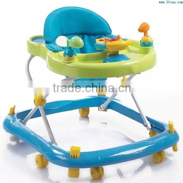 4 or 8 wheels animals style baby walker round with music and light