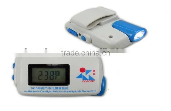 Digital Multifunctional LED Flashlight Pedometer